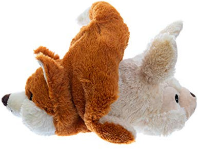 Habibi Plush Premium – 1950 Magic „Fuchs/Hase“ mit herausnehmbarem Körnerkissen - Verwandelbares Wärmestofftier/Wärmekissen zum Erwärmen in der Mikrowelle/Backofen …