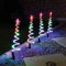 Sentik® Set of 4 Spiral Christmas Tree Path Finder Stake Lights 40 LED Outdoor Garden Festive Xmas Decoration (Multi Coloured)