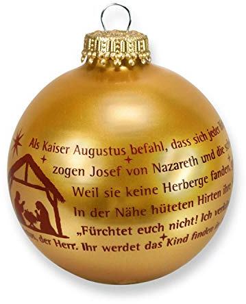 Uljö Christbaumkugel in Gold - Weihnachtsgeschichte