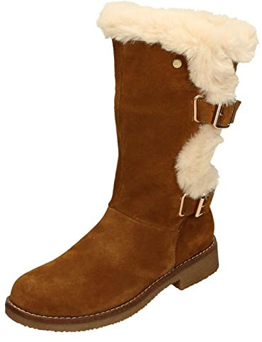 Hush Puppies Women's Megan Mid Calf Boot, Tan, 4 UK