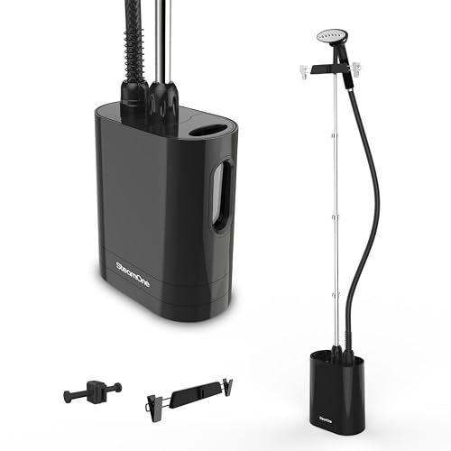 SteamOne - Steamer Défroisseur Vapeur 1900W 40g/min Unilys UNI900GB - Fer Vertical Autonomie 35min (1200ml) - Élimine 99,99% d'Impuretés - Prêt en 60s - Utilisation et Rangement Faciles - Tout Tissu