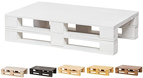 Beistelltisch/Couchtisch aus Paletten, Vintage, rustikal, 100 cm x 60 cm, Weiß