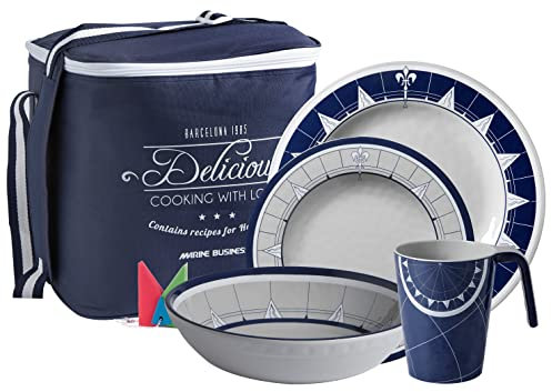 Marine Business Geschirr Set Pacific, 24 teilig, Tragetasche