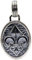 ASCALIDO Pendentif médaille fleur de lys ovale argent massif 925 pendentif seul