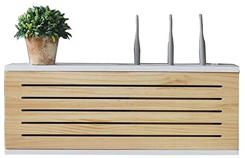 Schweberegale Multimedia-Anschlussdose Sperrbox Lagerfreie Aufbewahrungsbox Für WLAN-Router WLAN-Regal Wanddekoration WLAN Box TV Kabel Router Verstecken Box Weiß 80CM