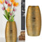 Vase Gold │matt 12,5x26x12,5cm │Steinzeug Blumenvase │Blumen Gräser Pflanzen Dekovase (1 x Vase Gold 26cm)