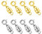 8 Stück Magnetverschluss Schmuck, Magnetische Karabinerverschluss Magnet Kettenverschluss Schmuckverschluss Ketten für DIY Halskette Armband Machen (Gold und Silber)