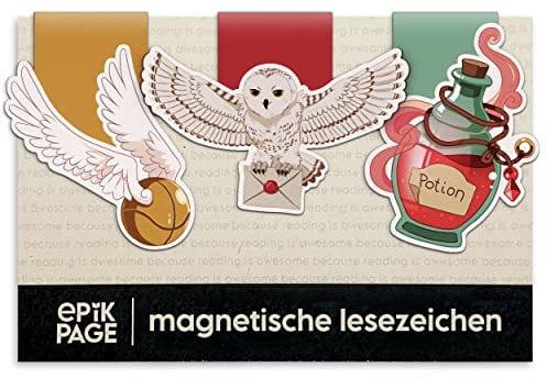 Magnetische Lesezeichen Zauber Thema – Kleine Geschenke für Kinder, Freunde, Mädchen, Magier, Hexen, Buchliebhaber – Hochwertige Magnetlesezeichen – Magnet Lesezeichen 3er-Set