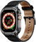SUPLINK Bracelets en cuir avec étui compatible avec Apple Watch Ultra 1/2 de 49 mm, bracelet en acier inoxydable massif pour iWatch Apple Watch Ultra, pour homme, bleu/argent