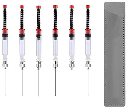 6 Stück Spritzenstift, Tintenabsorber, Tintenspritze für Kugelschreiber, Spritze zum Befüllen von Tinte mit abnehmbarer stumpfer Nadelspitze, Spritze für Füllfederhalter mit Schutzhülse