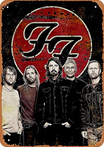 The Bands Foo Fighters Metall Blechschild Poster Vintage Kunst Wanddekoration 30,5 x 20,3 cm