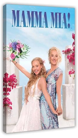 Mamma Mia – Filmposter auf Leinwand, Poster, Wandkunst, Dekor, Bild, Gemälde für Wohnzimmer, Schlafzimmer, Dekoration, Rahmen-Stil, 20 x 30 cm
