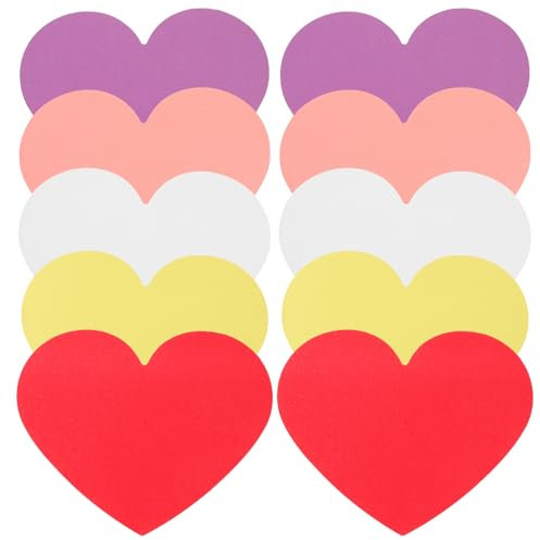 Operitacx Herzförmige Papierausschnitte: 40 Stück Bunte Herzkartenausschnitte Für Bastelprojekte Zum Valentinstag Pinnwand Wanddekoration Klassenzimmer Liebe Und Frieden Bastelprojekte In