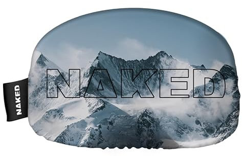NAKED Optics Skibrillenschutz Überzug, Mikrofaser Schutzhülle Skibrille, Goggle Cover, Kratzschutz Skibrillen Schutzhülle, Goggle Sock, Unisize, Kompatibel für alle Schibrillen (Snow)