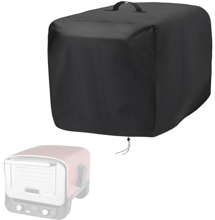 Fenghome Pizza Oven Cover for Ninja Woodfire Electric Outdoor Oven OO101 Series, Waterproof 420D Pizza Oven Covers with Adjustable Drawstrings and Handle - Pizza Oven Accessories（56x47x37cm）
