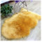 Hrlace Lammfell Schaffell Teppich Kunstfell Lammfellimitat Teppich Longhair Weiche Flauschig Stuhlauflage Nachahmung Wolle Bettvorleger Sofa Matte für Stuhl Sofa Schlafzimmer Gelb 60x90cm