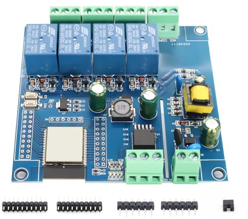 Binghe ESP 4-Kanal Relais Modul, ESP Relais Entwicklungsplatinen mit WIFI Bluetooth BLE AC220W/DC5-30V Stromversorgung Für DIY-Programmierprojekte（LC-Relay-ESP-32-4R-A2）