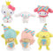 Huanmin San-rio - Juego de 6 figuras de cinnamo-roll (decoración de tartas, diseño de gato, mini figuras para cumpleaños de niño