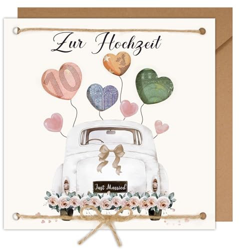 BOFUNX Geldgeschenk Hochzeitskarten Hochzeitsgeschenk Geld Verpackungen Hochzeits Geldgeschenk Hochzeitskarte für Hochzeit Brautpaar Glückwunsch