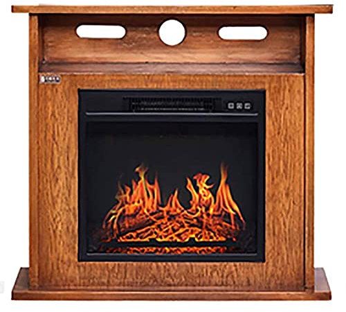 QGSAGHTY Free Stan Chimeneas Chimeneas eléctricas silenciosas sin radiación 1400 W Estufa eléctrica Chimenea con Efecto de Llama 3D Realista Ventana Grande Oscura