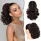 Sofeiyan Pferdeschwanz Verlängerung 28cm Klaue Clip in Pferdeschwanz Haarverlängerungen Kurz Lockig Gewellt Pferdeschwanz Extensions Synthetisches Haarteil für Frauen, Mittel Braun