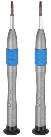 sourcing map 2pcs Precision Slotted Screwdriver 2.5mm Magnetic Flat Head Mini Pen Style Screw Driver with Non-Slip Handle for Eyeglasses Watch Laptop Electronic, Blue