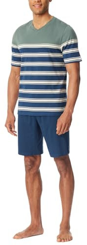Schiesser Herren Schlafanzug kurz V-Ausschnitt - Casual Essentials