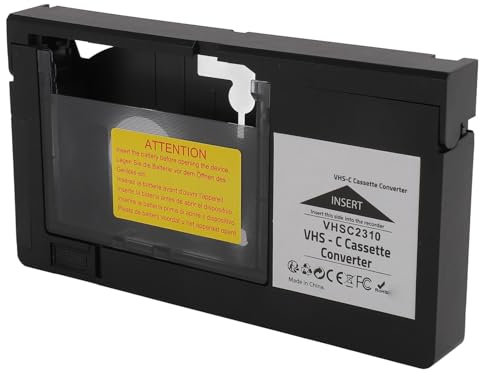 Adaptateur de Cassette pour VHS‑C - Adaptateur de Cassette Vidéo d'enregistrement de Lecture, Convertisseur de Cassette VHS motorisé, Compatible avec Les Caméscopes VHS C SVHS
