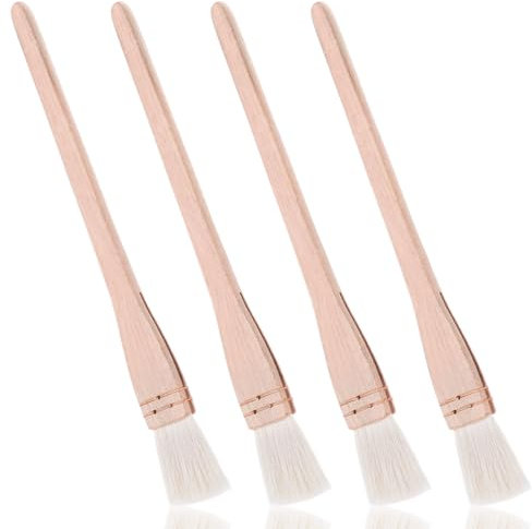 4 PCS Hake Paintbrush Set, 1 Inch Professional Soft Goat Hair Brush With Solid Wooden Handle for Watercolor, Acrylic, Pottery, and Painting Arts