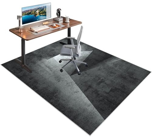Xiaputcr Tappeto per Sedia Ufficio Gaming, Tappetino per Pavimenti Adatto per Pavimenti in Legno, Rettangolare Tappetini per Sedie da Ufficio per Sala Giochi Camera da Letto Soggiorno 60 x 70 cm