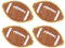 DAJISI 4PCS Football Iron on Patches for Clothing, Sport Iron on Patches with Gold Edges Football Embroidered Patch for Hats Clothes Backpacks DIY Decor