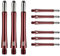 Target Darts Grip Style Aluminium Shaft - Pack of 9 | Rot, Mittelstufe (40.8mm) | Professional Darts Zubehör, 2BA Shaft Multipack mit Ringen, Dart Shaft Multipack, Dartstiele