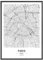 JUNOMI® Paris Poster DIN A3 mit Rahmen Schwarz, DIN A3 Wohnzimmer Deko, Modernes Wandbild, Paris Bild, Wandbild mit Rahmen, Stadtplan Poster Paris