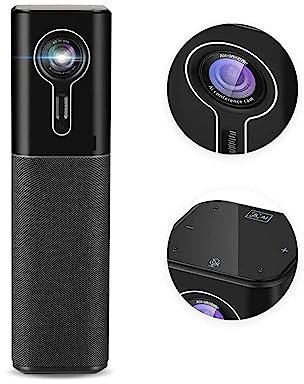 AUBEST Webcam, Webcam con inquadratura automatica con microfoni e altoparlante 88° Wide FOV 2K 60fps USB Streaming Webcam audio video for conferenze
