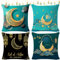 JOKILY 4 Stück Ramadan Kissenbezüge, Ramadan Deko, Ramadan Zierkissenbezüge, Eid Mubarak kissenbezüge, Sofakissen Dekokissen Bezug für Eid Mubarak Sofa Wohnzimmer Kissen Dekoration (A)