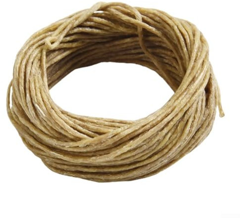 Kerzendochte aus Bio-Hanf und Bienenwachs, biologisch abbaubar, Bastelbedarf für langanhaltende, sauber brennende Kerzen, 1 Rolle (Durchmesser: 1,0 mm, Länge: 10 m) (Dunkelbraun)