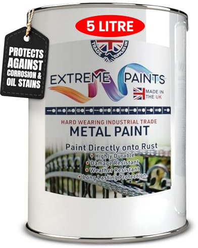 TRADE SUPPLIES UK - Extreme Metal Paint - Polyurethane-Based Durable Coating for Vehicles, Machinery & Metal Surfaces – Protects Against Rust & Corrosion - (Mid Grey, 5L)