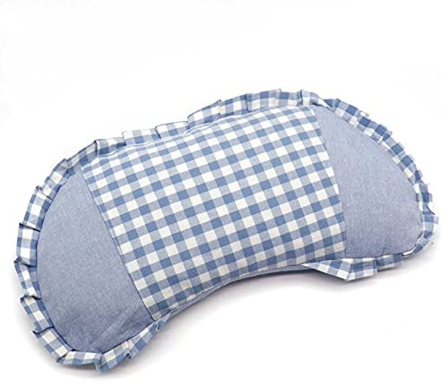Edomi Cuscino con gusci di grano saraceno, per migliorare il sonno, grande, cuscino cervicale con fodera lavabile, a forma di luna, supporto rinfrescante per il collo, per chi dorme di lato e sulla