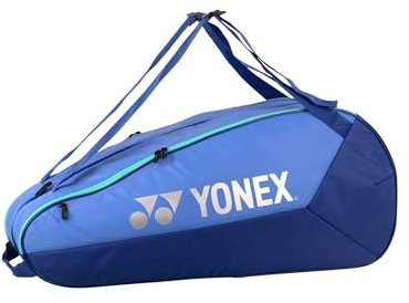 YONEX Team Racquet Bag – Badminton-, Tennis- und Squashtasche | Mehrere Größen & Farben | Mit Schuhfach & Rucksackfunktion (Blau, 6 Pcs)