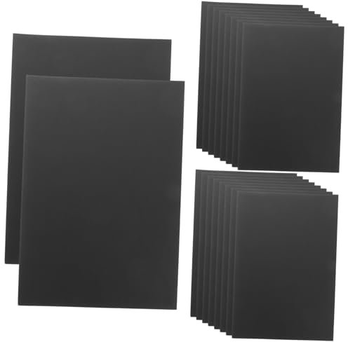 Angoily 50 Blatt Papierstau Fotopapier Sammelalbumpapier farbiges Papier Kartenvorrat Pastell kreativpapier karten kraftpapier leinenbettwaesche sketchblock A4-Malpapier Grafikpapier Black