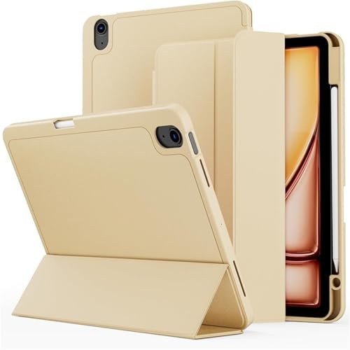 EKINS Für IPad 2024 Air13/2024 Pro 13/2024 Pro11 Schutzhülle Tablet Fall Mit Stift Slot(Champagne gold,2024 air13)