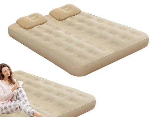 Letto gonfiabile automatico per letto gemello, letto gonfiabile con pompa incorporata, pieghevole, materassino gonfiabile per campeggio, casa e ospiti