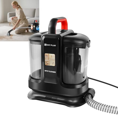 VickyHome Carpet Cleaner Machines, Handheld Upholstery Cleaner Spot Cleaner Carpet Stain Remover, Self Cleaning Function, 450W, 1.2L Capacity Twin Tank Spot Washer