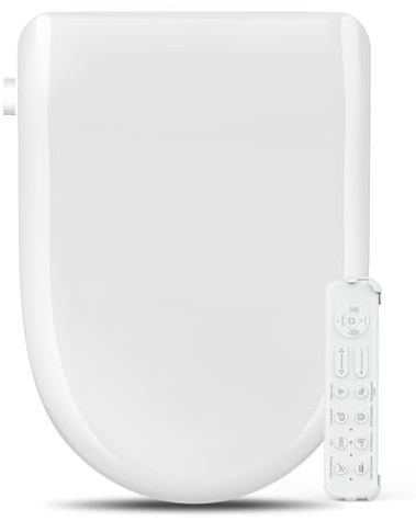 Bidet Toilet Seat Attachment for Olive Smart Toilet with Warm Water & Dryer, Feminine & Child Wash, Self-Clean Stainless Steel Nozzle, Adjustable Water Pressure, Slow Close Lid
