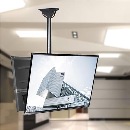2-Sided Ceiling Tv Mount, Retractable, Rotatable, Hanging Universal Monitor Ceiling Mount, Fully Movable Tv Mount, Fits Most 32-70 Inch Led 4K Tvs