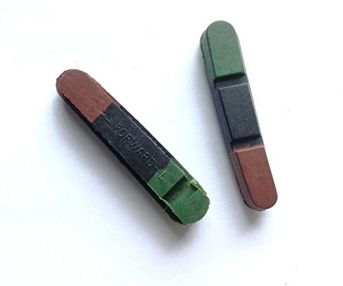 4 er 2 Paar Bremsbelag für Shimano avid Scram Rennrad Carbon Felge Bremsschuh (Dunkelgrüne)