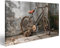 islandburner Bild Bilder auf Leinwand altes rostiges Fahrrad über einem grunge Hintergrund Wandbild, Poster, Leinwandbild IYW
