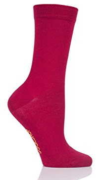 SockShop Ladies Colour Burst Vibrant Bamboo Socks with Smooth Toe Seams Pack of 1 Raspberry Beret 4-8