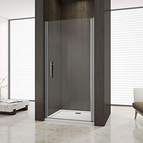 Aica 90x195cm box doccia nicchia cabina doccia apertura battente vetro temperato trasparente anticalcare