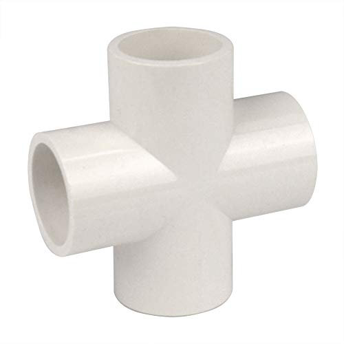 10 raccordi a croce a 4 vie in PVC da 32 mm per serre e mobili
